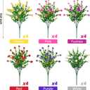Roberly 24 Bundles Artificial Flowers for Outdoors, UV Resistant Eucalyptus Fake Flowers Shrubs Greenery Plastic Plants for Garden Porch Window Box Farmhouse Indoor Home Decor, Mixed