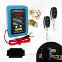 DaierTek 240A Remote Battery Disconnect Switch with Voltage Display 12V/24V Kill Switch with Voltmeter Anti Theft Cut Off Switch for Automotive Car Boat