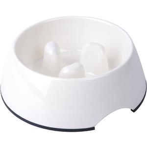 Super Design Slow Feeder Dog Bowl, 1.5 Cup, Non-Slip, Heat-Resistant, Suitable for Medium to Large Dogs (White)