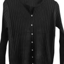 Dokotoo Cardigan Sweaters for Women Open Front Long Sleeve Button Down V-Neck Knit Floral Sweater, XL