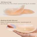 ChinEluviis Sticky Bra Invisible Breast-Lifting Silicone Pasties Adhesive Bras for Women Backless Dress (Beige, M)