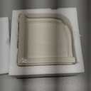 Honeydak Ceramic Corner Soap Dish for Shower Wall Tile White Ceramic Soap Holder 7 x 7 x 2.5 Inches Wall Holder for Home Bathtub Bathroom Sink Shower