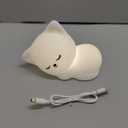 Night Light for Kids,3  Colors Cat Lamp Cute Lamp,Dimmable Baby Night Lights for Nursery,Silicone Rechargeable Nightlight for Kids Room,Kawaii Room Decor,Cat Themed Gifts,Valentines Day Gifts for Kids