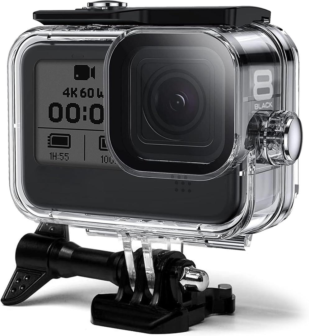 FitStill 60M Waterproof Case for Go Pro Hero 8 Black, Protective Underwater Dive Housing Shell with Bracket Accessories for Go Pro Hero8 Action Camera