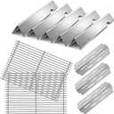 Stainless Steel 66095 Grill Grates for Weber Genesis 2 Grill Parts 66032 Flavorizer Bars 66795 Heat Deflector for Weber Genesis ii E-310 E-315 E-325 S-335 GS4 Grill Parts Replacement 18 7/8"