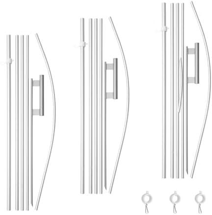 Qnemaei Feather Flag Pole Kit 15FT,3Pack Heavy Duty Aluminum Swooper Flag Pole with Ground Stake and Bearing Ring, Wind Resistant up to 40 MPH, Perfect for Outdoor Business Advertising Flags Qnemaei Feather Flag Pole Kit 15FT,3Pack Heavy Duty Aluminum Swooper Flag Pole with Ground Stake and Bearing Ring, Wind Resistant up to 40 MPH, Perfect for Outdoor Business Advertising Flags