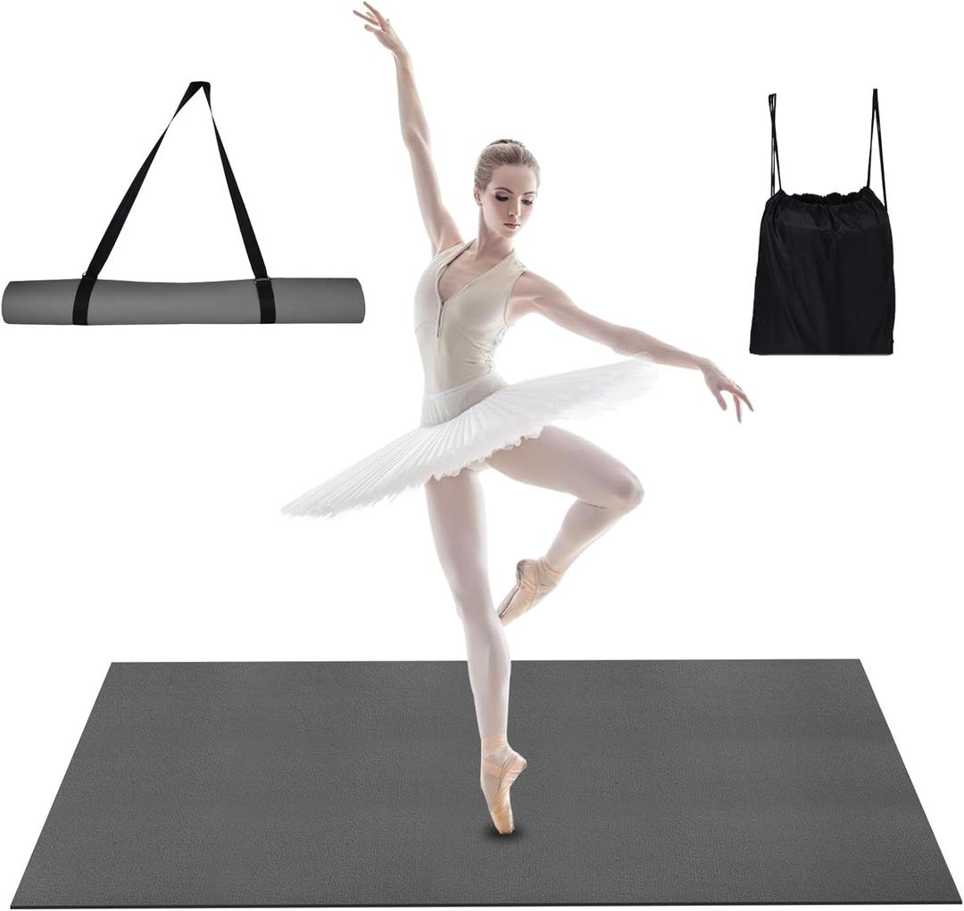 Portable Dance Floor Mat, Reversible Non-Slip Surface for Ballet, Tap, Jazz & Pop Dance, 48x36in with Carry Backpack & Straps – Lightweight & Easy to Store