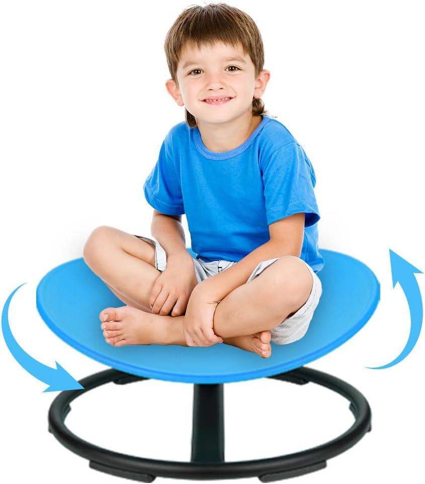 Sensory Chair for Kids Spinning Chair Training Body Coordination Sit and Spin Sensory Toys for Kids with Autism & ADHD Autism Sensory Products Toys for Ages 2-4 Birthday Gifts for Kid Daughter Son (Blue - soothe Anxiety)