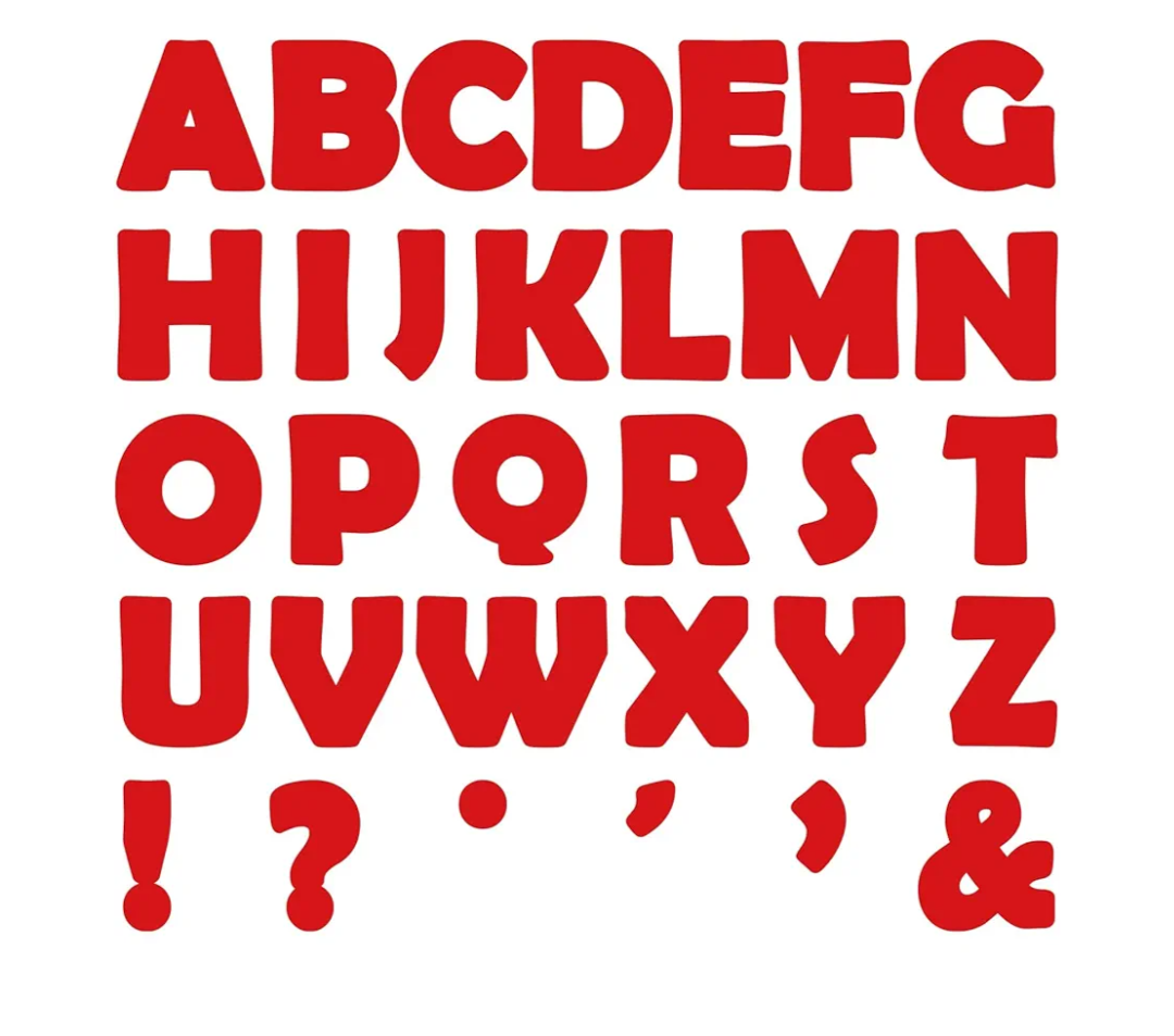 Qyeahkj 150 PCS Large 6" Font Letters and Punctuation Set, Red Classroom Alphabet Cutout for Bulletin Board Display Home School Class Decoration, A Great Helper to Inspire Students' Learning Interest
