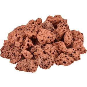 Mr. Fireglass 10 Pounds Red Natural Lava Rock for Indoor Outdoor Gas Fire Pits Fireplaces | Volcanic Lava Stones for Decorating Garden Landscaping, Potted Plants, 0.3"-0.6"