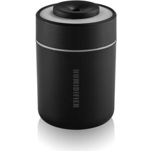 Portable Mini Humidifier, 180ml USB Small Humidifier for Bedroom, Car, Office Desk, Travel & Indoor Plants, 2 Mist Modes, Super Quiet (A-Black)