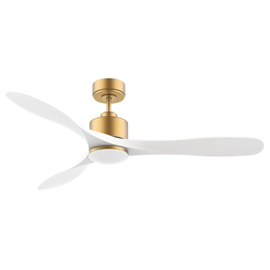 52 in. Smart Outdoor Indoor Gold White Ceiling Fans with LED Lights and Remote, Control with WiFi Alexa APP, High CFM 