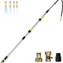 Buyplus 22FT Reach Telescoping Gutter Cleaning Tools for Garden Hose, 16FT