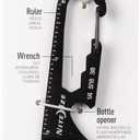 Nite Ize DoohicKey Keychain Multi Tool, Stainless-Steel 5-in-1 Multi Tool With Bottle Opener + Carabiner Clip, Black