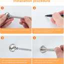 Ravinte Door Stoppers, 12 Pack Spring Door Stops with Rubber Bumper, Satin Nickel Door Stoppers for Bottom of Door