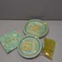 96 Pcs Happy 16th Birthday Party Decoration Sage Green and Gold Plates and Napkins Sage Green 16th Birthday Tableware Set for Boy Girl 16 Years Party Supplies, Serves 24