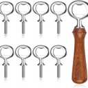 Metal Bottle Opener Kit 8 Pcs Stainless Blank Bottle Openers Inserts Hardware for Wedding Wine Party DIY Project Craft Flat Wood Turning (Silver, 8 Pieces)