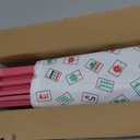 50cm Mahjong Racks with Pushers, Wooden American Mahjong Tile Pushers & Racks Set of 4, with White Printed Mahjong Racks Drawstring Bag, Mahjong Accessories, 50 x 6.5 x 2.7 cm