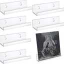 Shelf Wall Mount - 6 Pack 4-inch Clear Acrylic Holder Display Rack - Art for The Collector