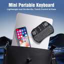 Mini Keyboard with Touchpad, Supporting 2.4G + Bluetooth Dual Modes, Seven-Color Backlighting, Rechargeable, Compatible with Android TV Boxes, Macs, PC, Nvidia Shield, Windows/iOS/Android.