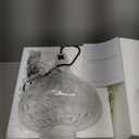 Glass Large Pendant Lights for Kitchen Island Blown Glass Pendant Light Clear Hammered Shade Hanging Ceiling Lights with Black Finish for for Kitchen Island, Sink, Hallway, Living Room 11 inch