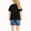 2 x Girls Easter Shirts Kids Cotton Graphic Tees Casual T-Shirts 3-7 Years (Black)