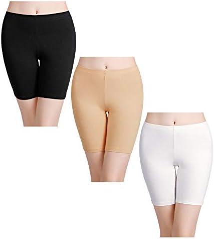 wirarpa Women's Anti Chafing Cotton Underwear Boy Shorts Long Leg Boyshorts Panties 3 Pack, 
Size 5