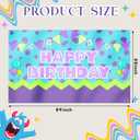 3 x Monster Party Decorations Monster Birthday Backdrop 5x3ft Happy Birthday Banner Background for Baby Shower Party Cake Table Supplies