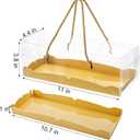 Okllen 20 Pack Clear Roll Cake Boxes with Portable Handles, Rectangle Bakery Cake Boxes, Pumpkin Swiss Roll Containers