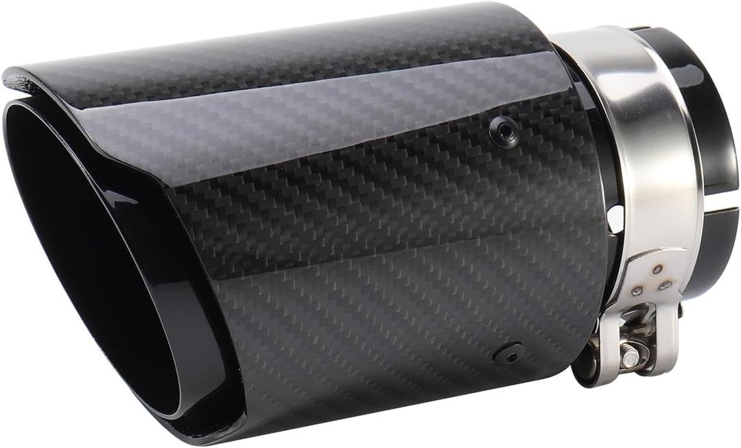 Carbon Fiber Exhaust Tip 2.5 Inlet 3.5 Outlet Real Carbon Fiber 2.5 to 3.5 Exhaust Tip
