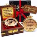 The Dream Chaser Compass - Go Confidently -2026 Unique Graduation Gifts for Him, College, High School, Cool Birthday Gift Idea for Son, Boys, Motivational Greeting Card Included