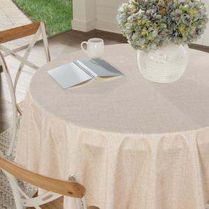 Fitable Round Tablecloths 60 Inches - 6 Pack Neutral Table Clothes Table Covers for Kitchen, Dining Room, Party, Farmhouse, Outdoor 60" 