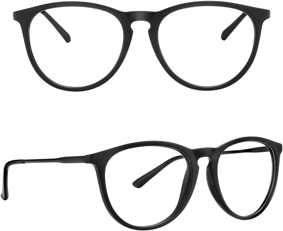 Blue Light Glasses for Woman Men, Anti Glare Eye Strain Computer Glasses (Black)