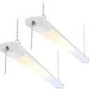 ALUSSO® LED Shop Lights 4FT for Garage, 6000LM Super Bright, Adjustable 2700K-6500K Color Temperature, 120V, Warm to Cool Daylight Linkable Shop Lights for Workshop, 2 Pack