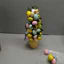 Glitzhome Easter Eggs Table Tree Decor for Spring Easter Party Supplies Props, 16" H