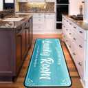 Laundry Room Rug Non Slip Floor mats Farmhouse Large Laundry Rugs for Laundry Runner Room Mat Washer and Dryer Carpet Laundry Room Decor 20x47inch(Turquoise)