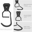 Housolution Bike Wall Mount with Fixed Hook, [2 Pack] Heavy Duty Bike Storage Rack, Bike Rack Vertical Stand for Garage - Easily Hang/Detach - with Screws Iron Bike Hanger Brackets