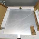 LOAAO 24X32 Inch Bathroom Mirror with Wood Grain Colored Metal Frame, Rounded Rectangle Metal Framed Bathroom Mirror, Anti-Rust, Hangs Horizontally or Vertically