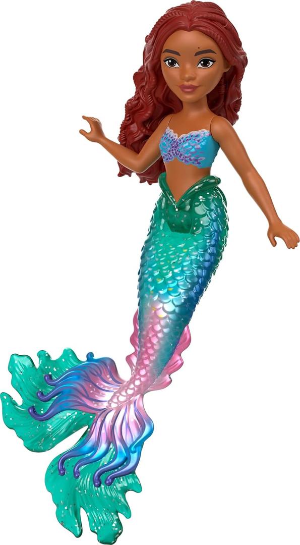 Disney The Little Mermaid Ariel Small Doll Mermaid with Signature Tail, Toys Inspired by the Movie
