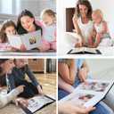 RECUTMS Large Photo Album Self Adhesive Scrapbook Album for Wedding/Family/Couples, Linen Cover 40 Pages Magnetic Photo Book DIY Gift for Christmas Day Baby Growth (Brown)