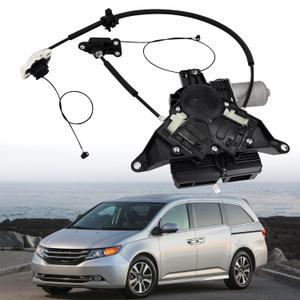 747-302 Left Side Driver Side Power Sliding Door Motor Assembly W/Cable Compatible With Honda Odyssey 3.5L 2011-2017, Driver Side Sliding Door Motor Replace 72050-TK8-305, 72050-TK8-A01, 72050-TK8-A11