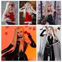 Long Blonde Wig with Bangs Straight Wigs for Women Matte Natural Hair Blond Wig Heat Resistant Synthetic wig for Girls Daily Party Cosplay Halloween Costume Use 24 Inch (Blonde)