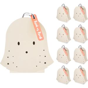 Cheerland Halloween Goodie Bags for Halloween Bags Ghost Treat Bags Trick or Treat Pastel Boo Party Favor Decorations Spooky One Birthday Baby Shower & Kids Party Favors Summerween Supplies Pack of 8