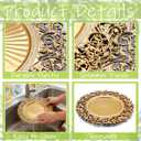 13 Inch Gold Plastic Charger Plates Set 12 Pack, Elegant Round Disc Chargers for Table Setting, Decorative Placemats for Regular Dinner Plates, Holidays, Events, and Entertaining (Design B)