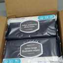 Basics Extra Large Flushable Wipes, Fragrance Free, pH Balanced, with Vitamin E & Aloe, Hypoallergenic, 360 Wipes, 6 Packs of 60, Resealable Closure