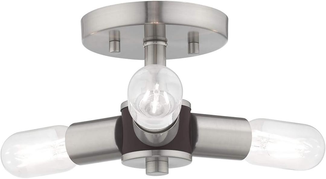 Livex Lighting 3 Lt Brushed Nickel Ceiling Mount