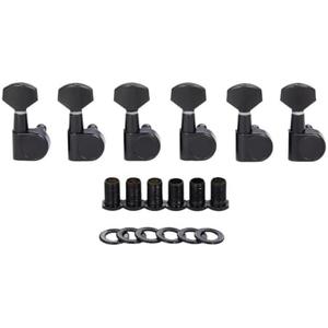 Dopro 15:1 Guitar 2 Pin Tuners Tuning Keys Dual Pin Guitar Tuning Machine Heads for Import Style Squier Affinity/Ibanez/Yamaha Guitars Mini Contemporary Key Black