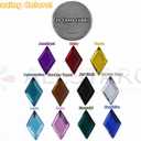 11x18mm Flat Back Diamond Acrylic Rhinestones Plastic Gems for Jewelry Making Costume Jewels Cosplay Embelishments - 35 Pieces (Jet Black H101)