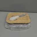 Butter Dish with Lid: Butter Dish for Countertop- AISBUGUR Metal Butter Keeper with Stainless Steel Multipurpose Butter Knife,Large Butter Container with Silicone Home Decor Kitchen Gift White