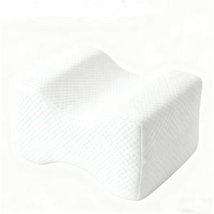 Elevon Knee Pillow for Side Sleepers - Hip Pain Relief, Memory Foam Leg Cushion for Side Sleeping Leg Pillows for Sleeping Alignment, Knees, Back & Hip Cushion - Pregnant Women use (White-Groove Design)